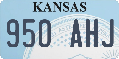 KS license plate 950AHJ