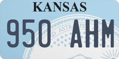 KS license plate 950AHM