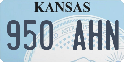 KS license plate 950AHN