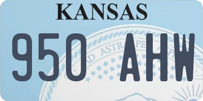 KS license plate 950AHW