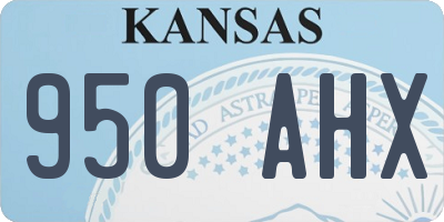 KS license plate 950AHX