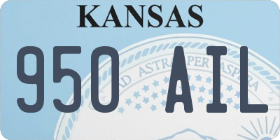 KS license plate 950AIL