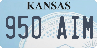 KS license plate 950AIM
