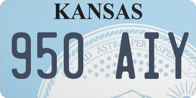 KS license plate 950AIY
