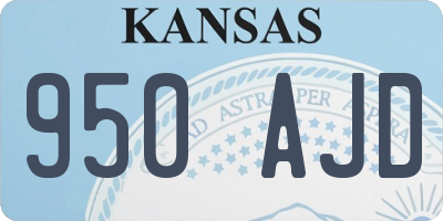 KS license plate 950AJD