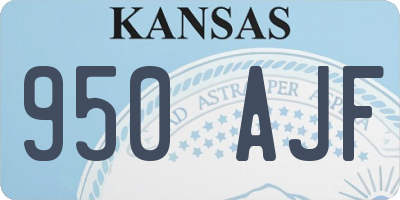 KS license plate 950AJF