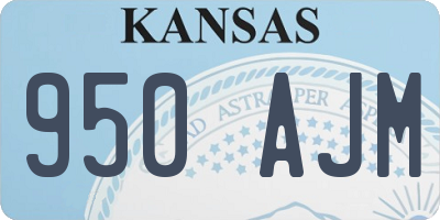 KS license plate 950AJM