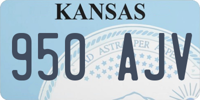 KS license plate 950AJV
