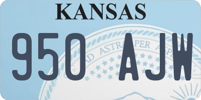 KS license plate 950AJW