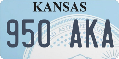 KS license plate 950AKA