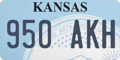KS license plate 950AKH