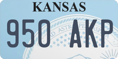 KS license plate 950AKP