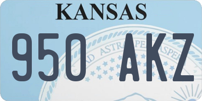 KS license plate 950AKZ