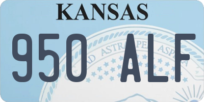 KS license plate 950ALF