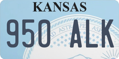 KS license plate 950ALK