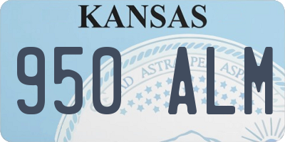KS license plate 950ALM