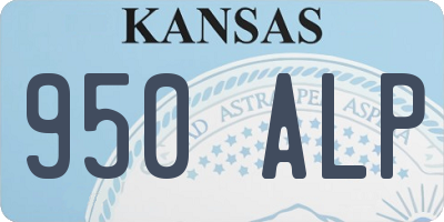 KS license plate 950ALP
