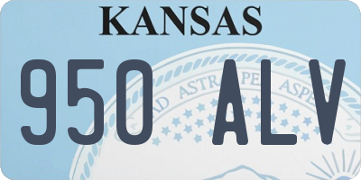 KS license plate 950ALV