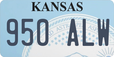KS license plate 950ALW