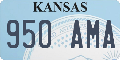 KS license plate 950AMA