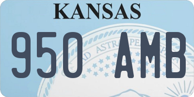 KS license plate 950AMB