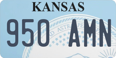 KS license plate 950AMN