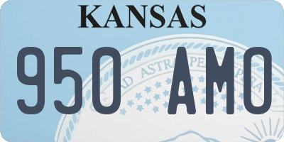 KS license plate 950AMO