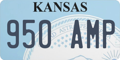 KS license plate 950AMP
