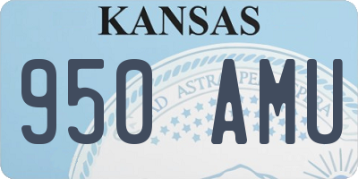 KS license plate 950AMU