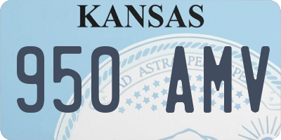 KS license plate 950AMV