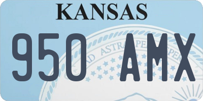 KS license plate 950AMX
