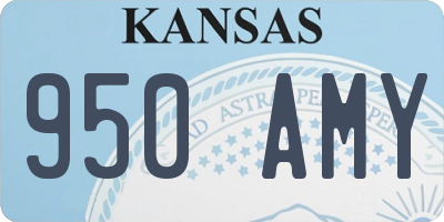 KS license plate 950AMY