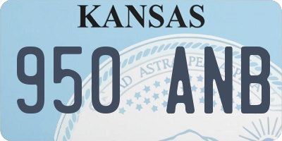 KS license plate 950ANB