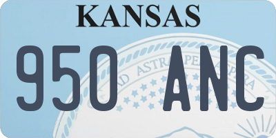 KS license plate 950ANC