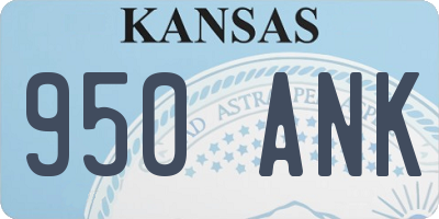 KS license plate 950ANK