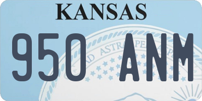 KS license plate 950ANM