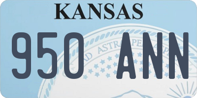 KS license plate 950ANN