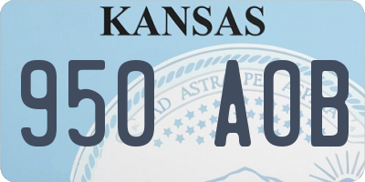 KS license plate 950AOB