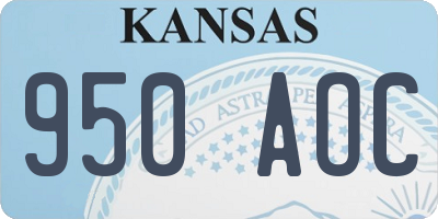 KS license plate 950AOC