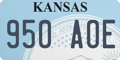 KS license plate 950AOE