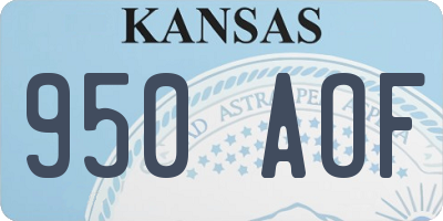 KS license plate 950AOF