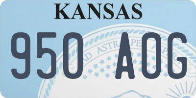 KS license plate 950AOG