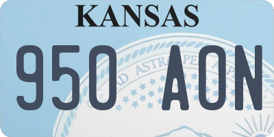 KS license plate 950AON