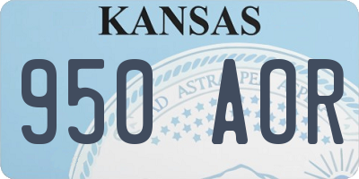 KS license plate 950AOR