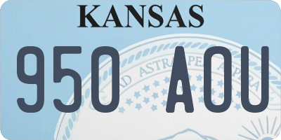 KS license plate 950AOU