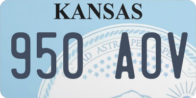 KS license plate 950AOV