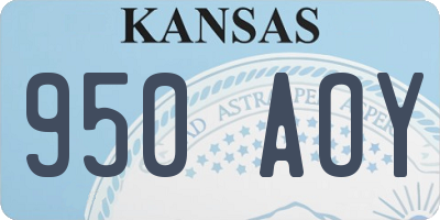 KS license plate 950AOY