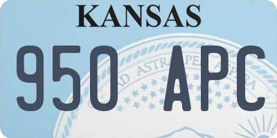 KS license plate 950APC