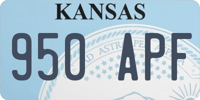 KS license plate 950APF