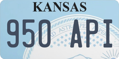 KS license plate 950API